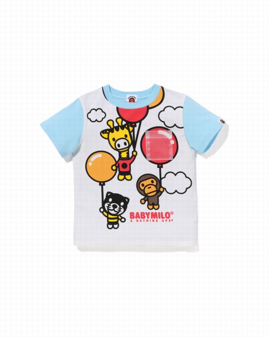 Dětské Tričko Bape Milo Friends Balloon Světle Blankyt | 27385BAUI