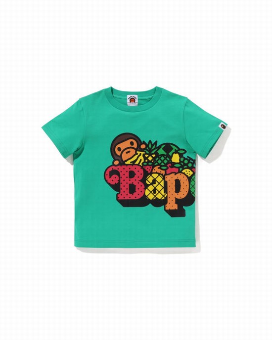 Dětské Tričko Bape Milo Fruit Světle Zelene | 37804NJIE