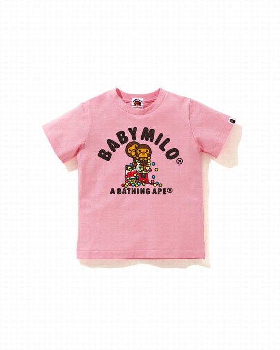 Dětské Tričko Bape Milo Gum Ball Růžové | 79108SJTZ