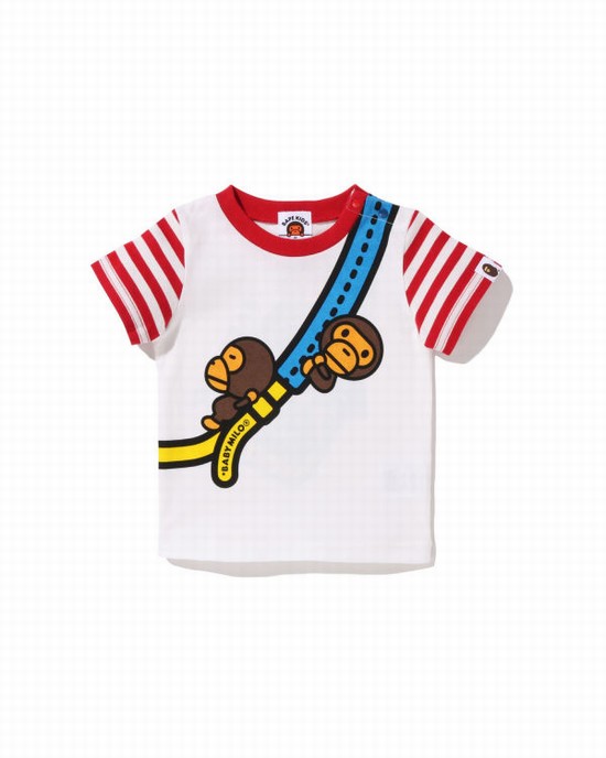 Dětské Tričko Bape Milo One Shoulder Print Světle Červené | 46798DLTN