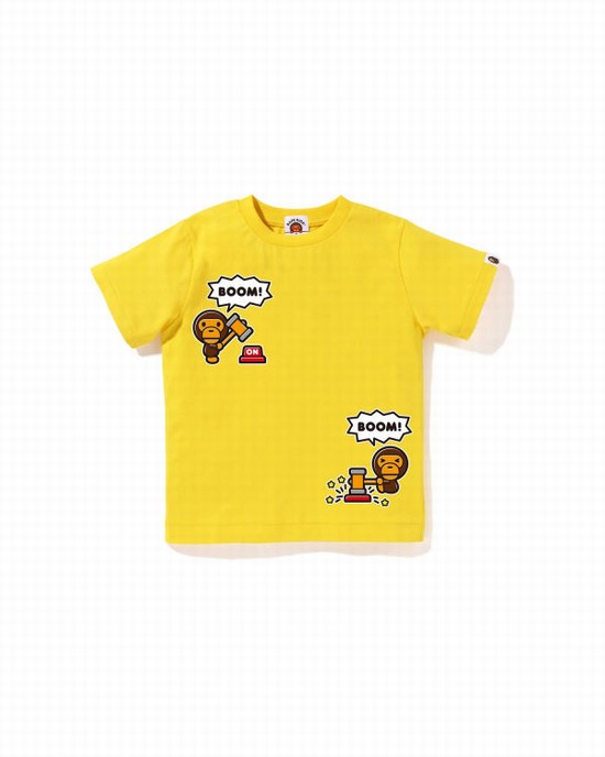 Dětské Tričko Bape Milo Speech Balloon #4 Žluté | 49083GYCP