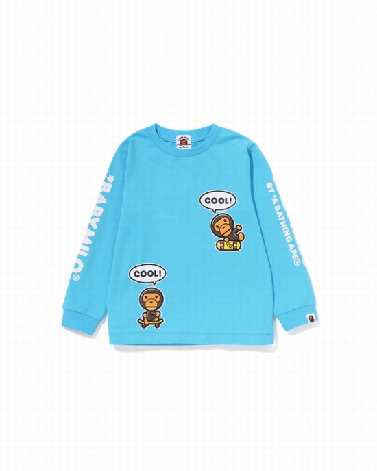 Dětské Tričko Bape Milo Speech Balloon L/S #3 Blankyt | 53429KGDB