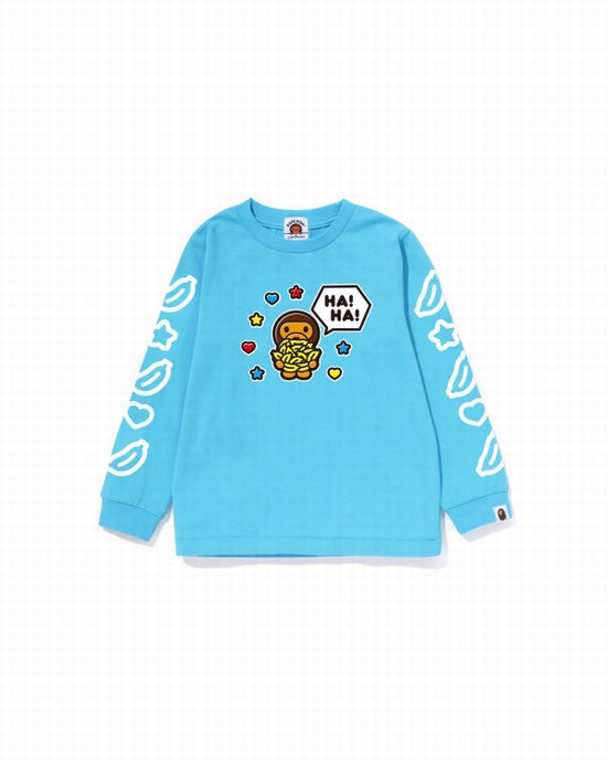 Dětské Tričko Bape Milo Speech Balloon L/S #1 Blankyt | 61540QTBY