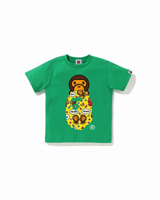 Dětské Tričko Bape Milo Speech Balloon Milo On Ape Head Tyrkysové | 94720DPCX