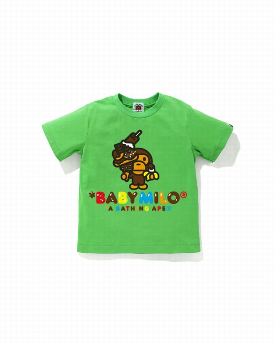 Dětské Tričko Bape Milo Sweets Světle Zelene | 61207PNHE