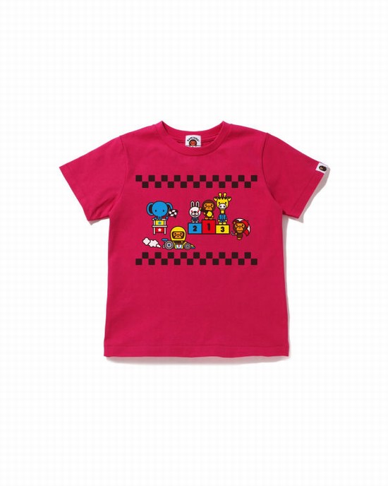 Dětské Tričko Bape Milo Závodní #3 Růžové | 56901XCSF