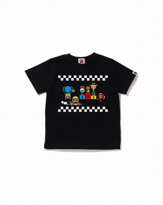 Dětské Tričko Bape Milo Závodní #3 Černé | 34862EGXW