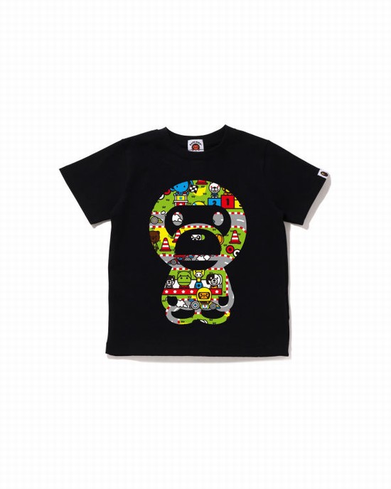 Dětské Tričko Bape Milo Závodní Big Milo Černé | 97641MHCL