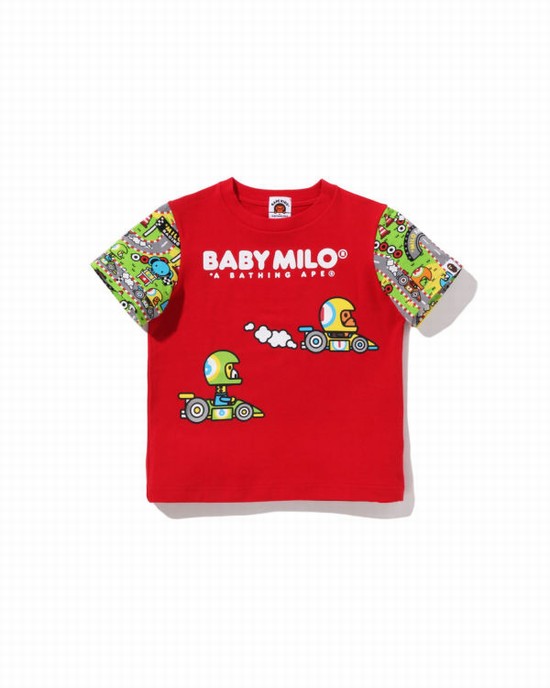 Dětské Tričko Bape Milo Závodní Friends Světle Červené | 89601SYTB