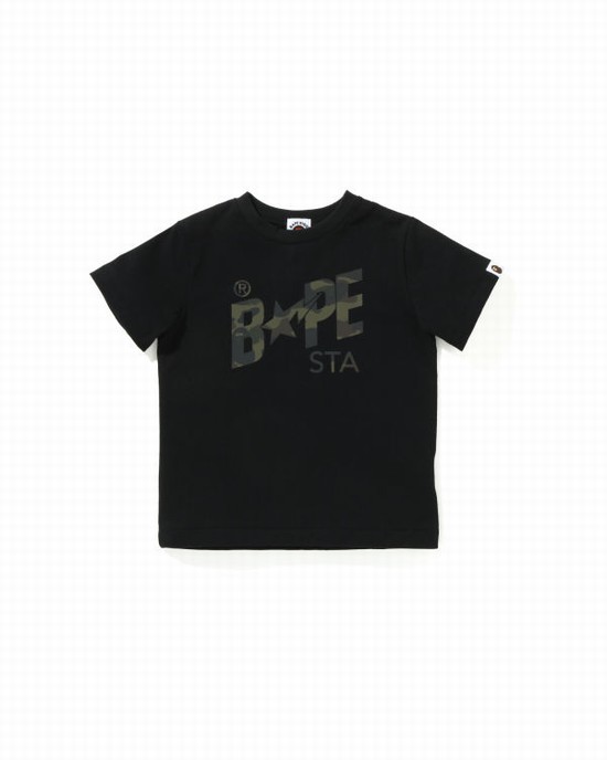 Dětské Tričko Bape Reflector 1st Camo Sta Logo Černé | 47815WPVB