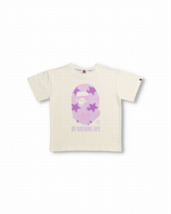 Dětské Tričko Bape STA Pattern Oversized Fialové | 07632SHDR