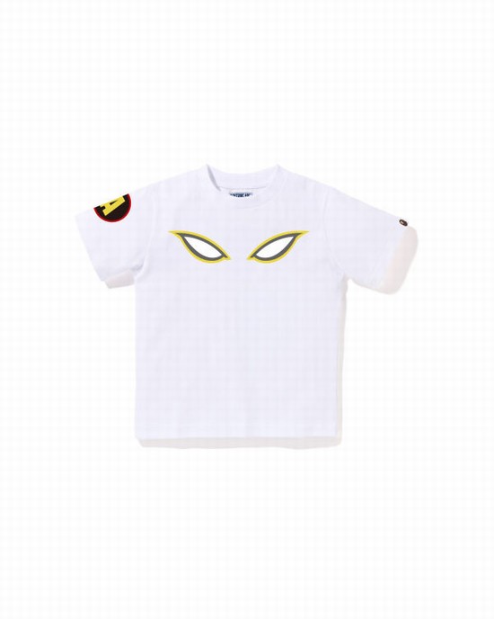 Dětské Tričko Bape Shadow Bílé | 93874ZPGU