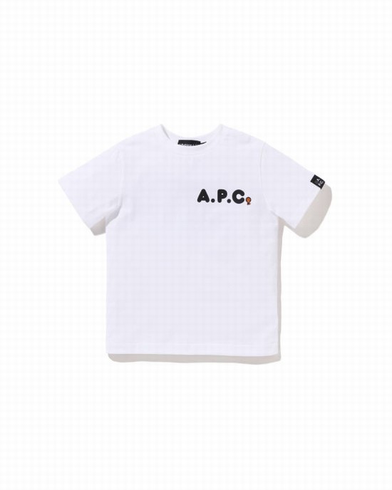 Dětské Tričko Bape X A.P.C. Milo On APC Bílé | 81365KGMT
