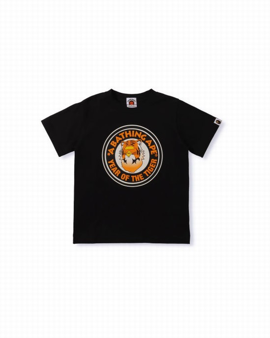 Dětské Tričko Bape Year Of The Tiger Černé | 49086HGNT