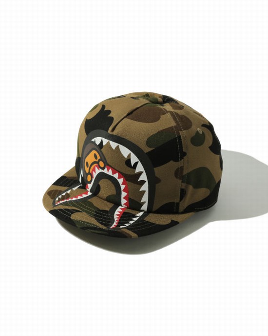 Dětské Čepice Bape 1st Camo Milo Shark Zelene | 49875JYTH