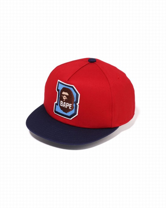 Dětské Čepice Bape Ape Head B Patch Světle Červené | 52861JEOF