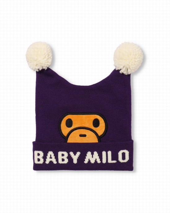 Dětské Čepice Bape Milo Clown Fialové | 58049KVWE