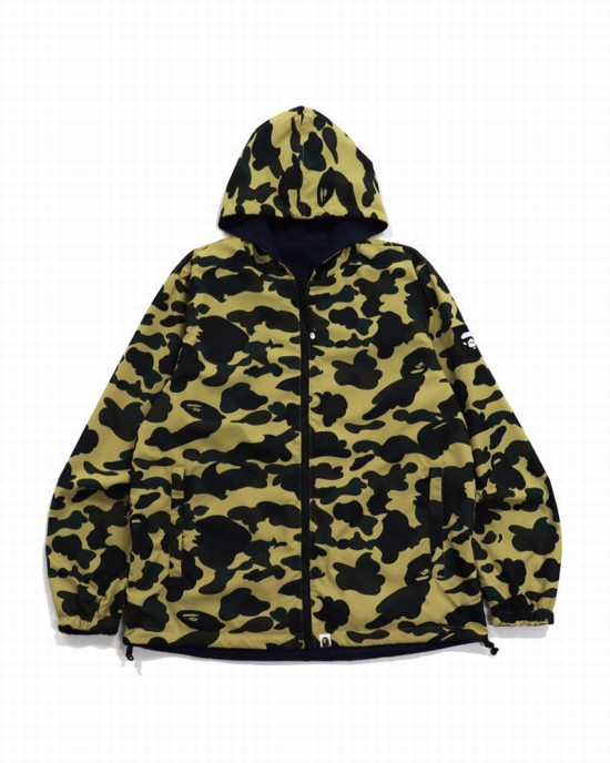 Pánské Bundy Bape 1st Camo Reversible Hnědožlutý | 17920MODH