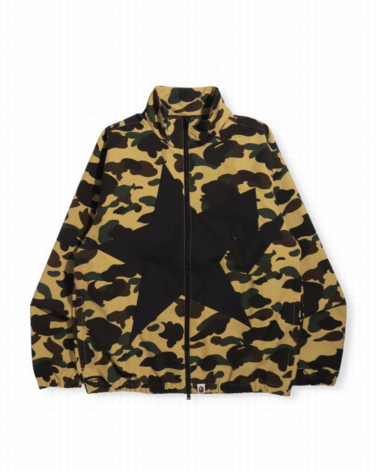 Pánské Bundy Bape 1st Camo Track Žluté | 25360JIME