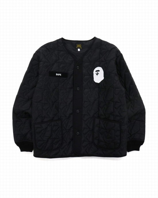 Pánské Bundy Bape Military Patch Liner Černé | 83916PWBT