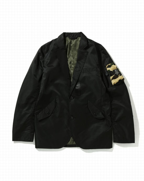 Pánské Bundy Bape Military Tailored Černé | 48532ANLS