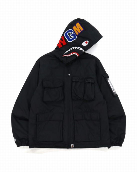 Pánské Bundy Bape Mulit Pocket Shark Černé | 46218IQNF