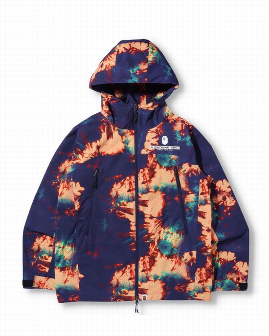 Pánské Bundy Bape Tie Dye Blankyt | 61375VFKZ