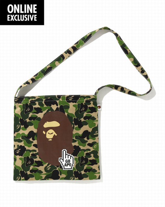 Pánské Kabelky Přes Rameno Bape BAPEONLINE Sacoche Zelene | 83107DGSO