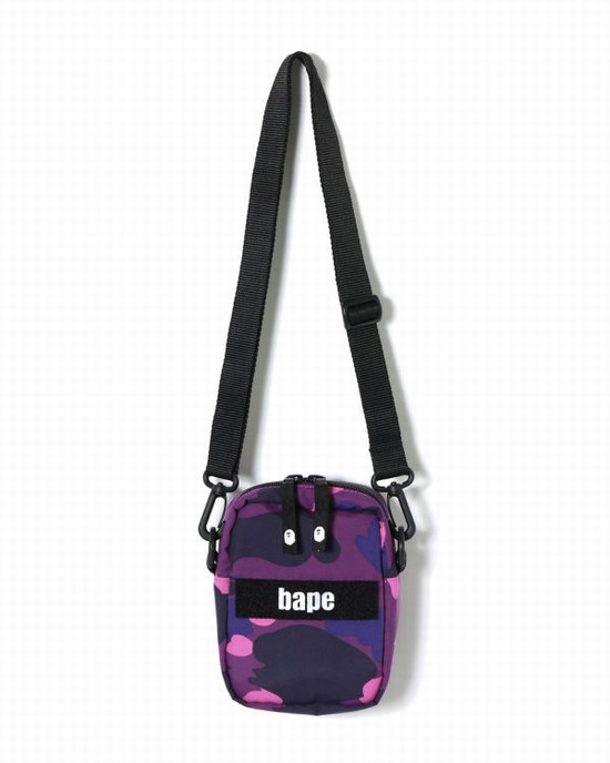 Pánské Kabelky Přes Rameno Bape Color Camo Military Fialové | 69257RVYA
