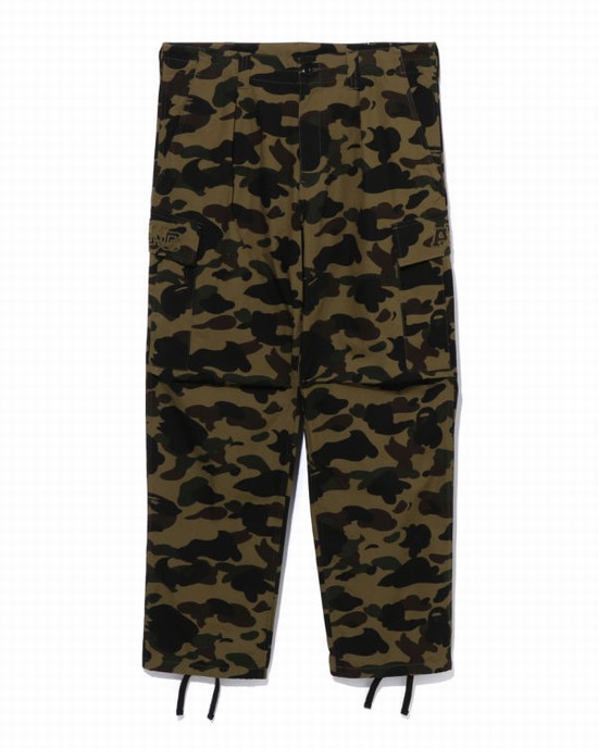 Pánské Kalhoty Bape 1st Camo 6 Pocket Zelene | 59782UQYG
