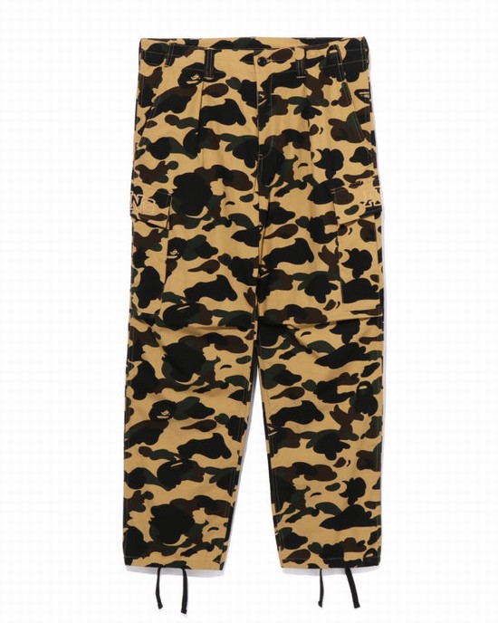 Pánské Kalhoty Bape 1st Camo 6 Pocket Žluté | 41687JQZS