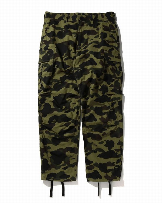 Pánské Kalhoty Bape 1st Camo Cargo Zelene | 08794VBOI