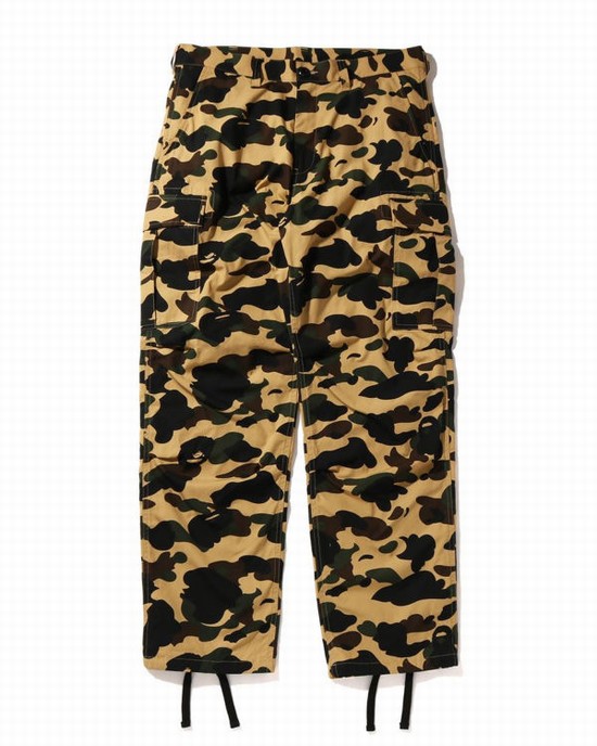Pánské Kalhoty Bape 1st Camo Cargo Žluté | 78429JGNK