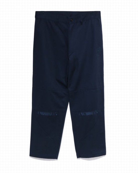 Pánské Kalhoty Bape Loose Fit Chino Tmavě Blankyt Blankyt | 98543GFOJ