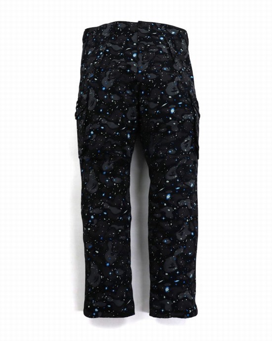 Pánské Kalhoty Bape Space Camo Relaxed Fit Černé | 29805YFJG