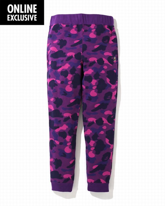 Pánské Kalhoty Jogger Bape Color camo One Point silm Fialové | 86129DXNC