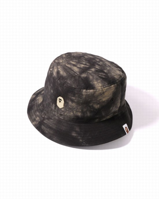 Pánské Klobouky Bape Tie Dye One Point Bucket Černé | 43019SRCL