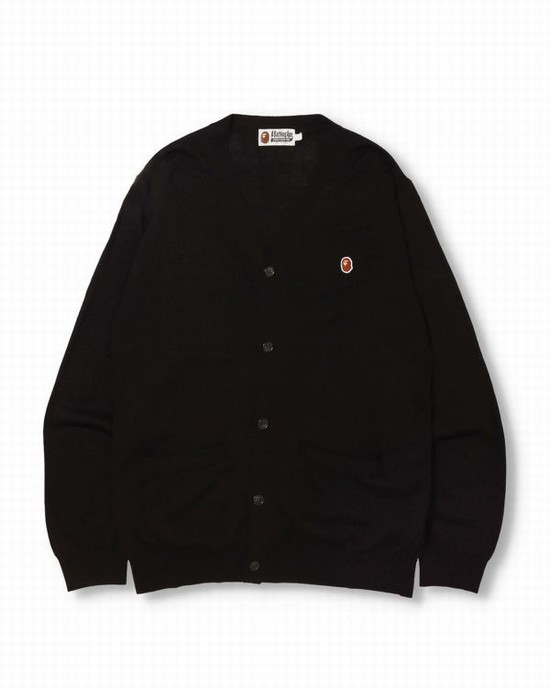 Pánské Knitwear Bape Ape Head Černé | 30687DESN