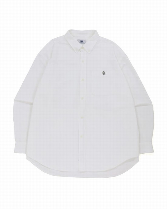 Pánské Košile Bape Chambray Loose Fit Bílé | 95204JPFW
