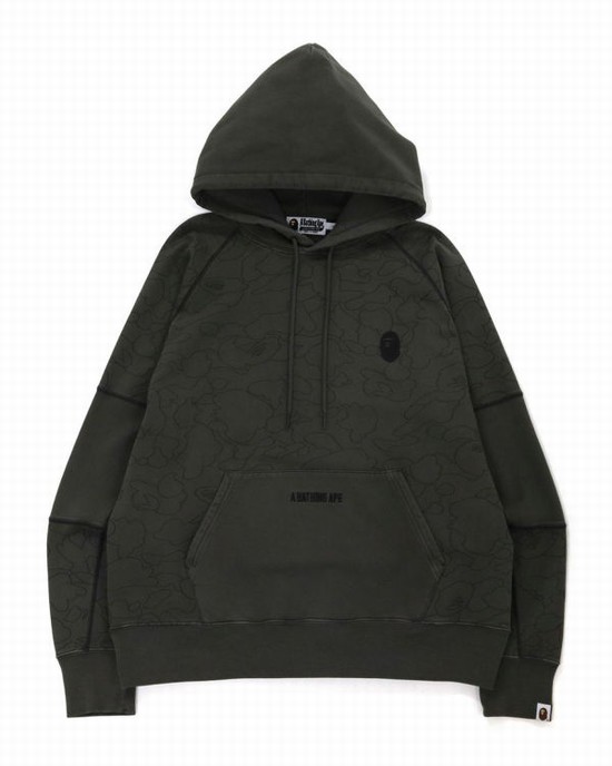 Pánské Mikiny Bape Line 1st Camo Washed Relax Černé | 65721JFSX