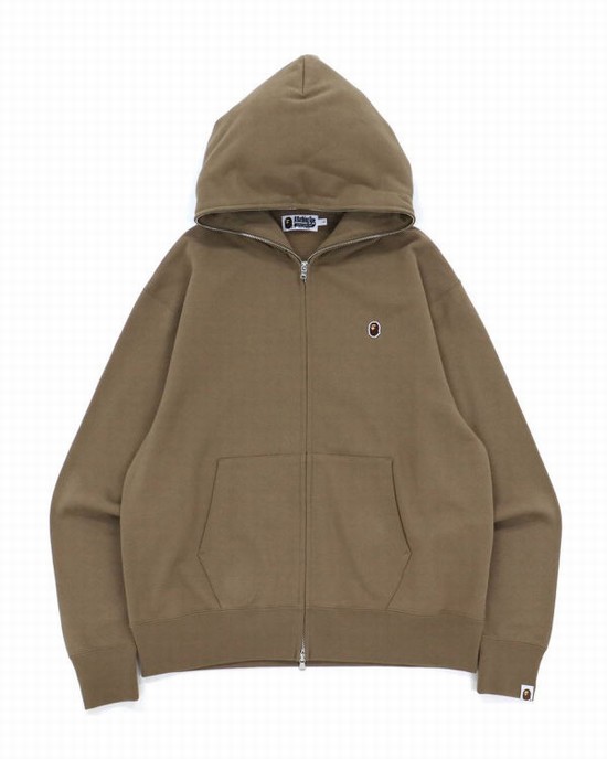 Pánské Mikiny S Kapucí Bape Ape Head One Point Relaxed hooded Šedé Hnědé | 18627SJBO