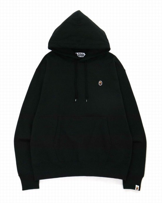 Pánské Mikiny S Kapucí Bape Ape Head One Point Relaxed Fit L/S Černé | 49507QPSD