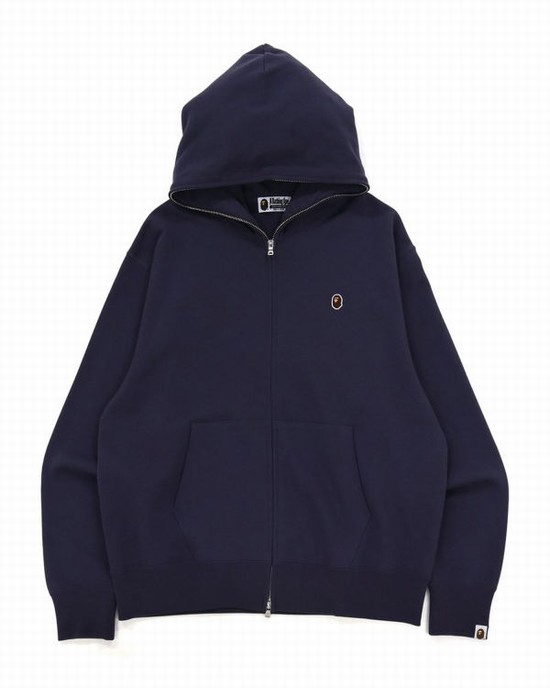 Pánské Mikiny S Kapucí Bape Ape Head One Point Relaxed hooded Tmavě Fialové | 90176QHDF