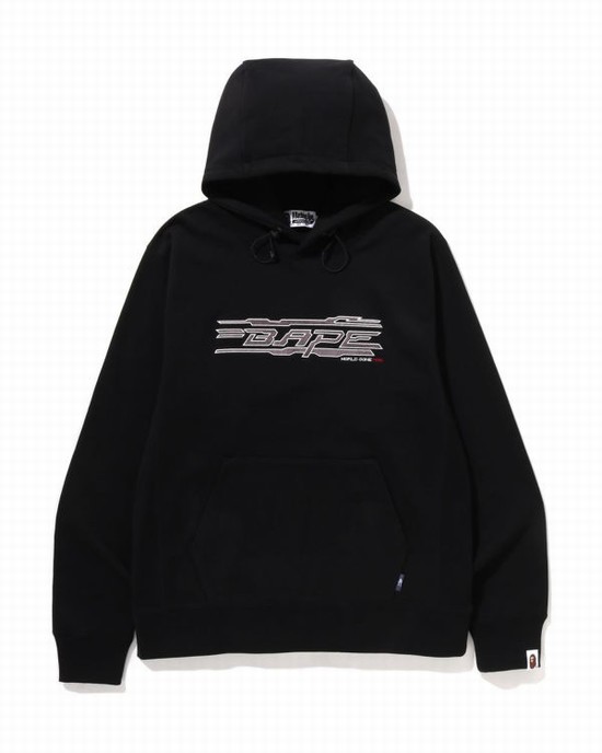 Pánské Mikiny S Kapucí Bape Stiching Pullover Černé | 10239GIUV