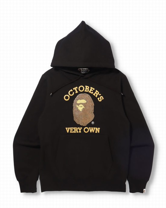 Pánské Mikiny S Kapucí Bape X OVO Pullover Černé | 97635LGYN