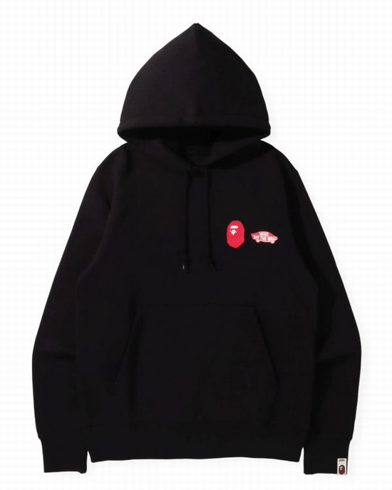 Pánské Mikiny S Kapucí Bape X Vans Pullover Černé | 85213TDXB