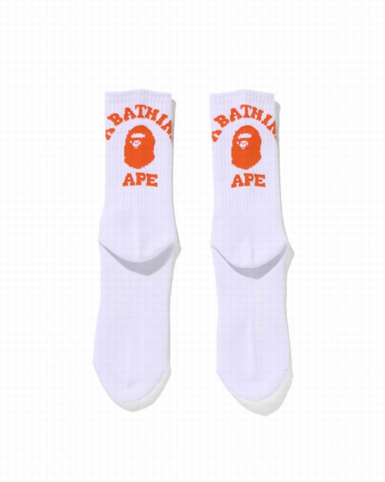 Pánské Ponožky Bape College Oranžové | 35268XPFV