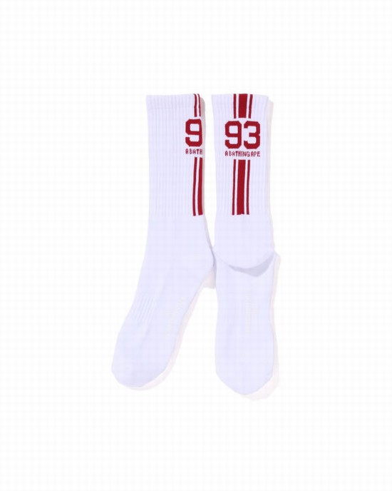 Pánské Ponožky Bape Sports Bílé | 61792MIZB