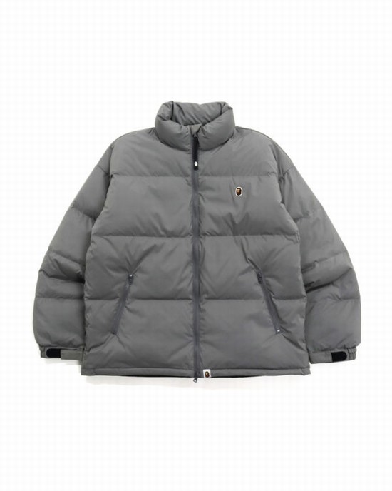 Pánské Péřové Bundy Bape One Point Loose Fit Šedé | 38940JOKV
