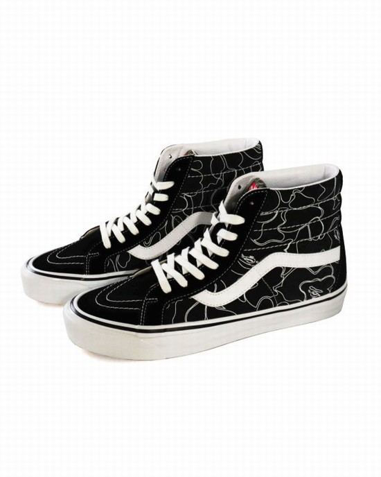 Pánské Tenisky Bape X Vans Line ABC Camo Sk8-Hi Černé | 57908OVJF